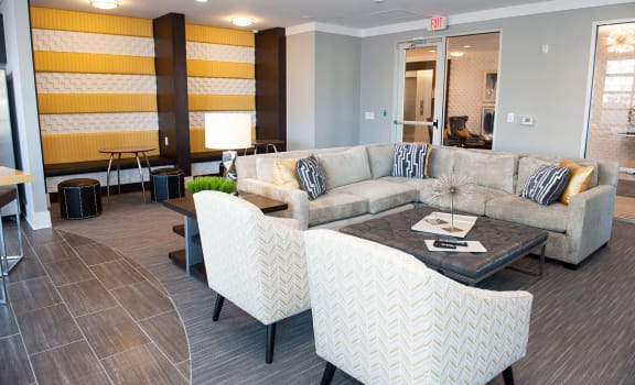Clubhouse Lounge at Link Apartments® Glenwood South, North Carolina
