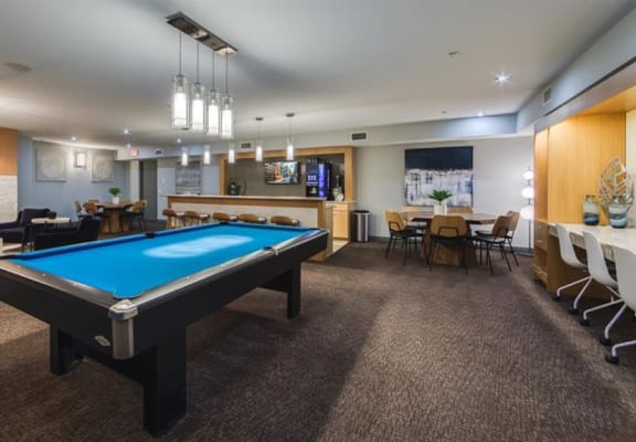 Billiards Table In Clubhouse at Renew Five Ninety Five, Des Plaines, IL