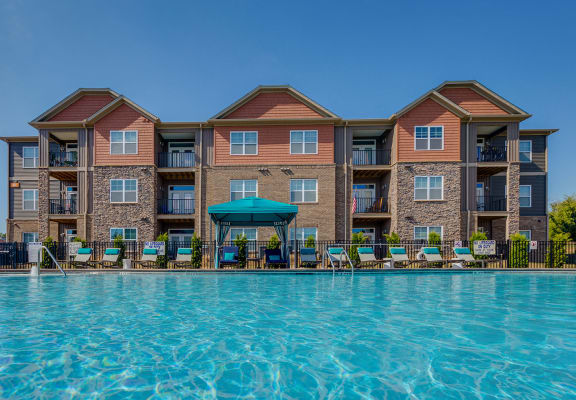 Poolside View Of The Property at Evolve at Tega Cay, Fort Mill, South Carolina