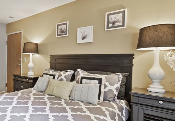 Master Bedroom with King-Size Bed at Park Lane Apartments, Michigan