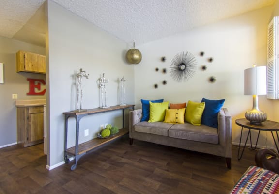 Living room at Zona Village Apartments in Tucson, AZ