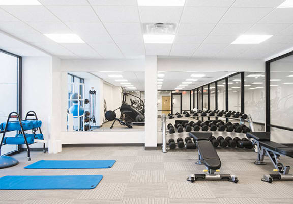 Off-campus student apartments fitness center
