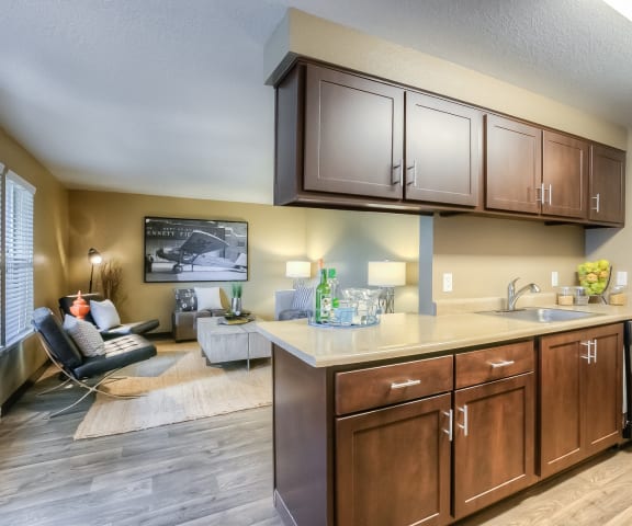Living And Kitchen at Parkside Apartments, Gresham, OR, 97080