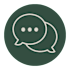 A white speech bubble icon on a dark background.