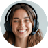 A person wearing headphones with a microphone.