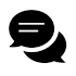 A white speech bubble icon on a green background.