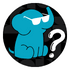 a blue elephant standing in front of a stop sign