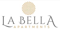The image is a logo for La Bella Apartments.