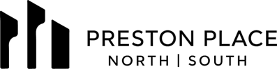 The image shows a logo with the text "Preston Place North | South".