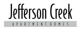 The image is a logo for Jefferson Creek Apartment Homes.