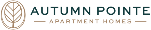 a green background with the words autumn point apartments homes