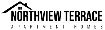 a logo for northwest terrace apartments with a house and the words northern terrace
