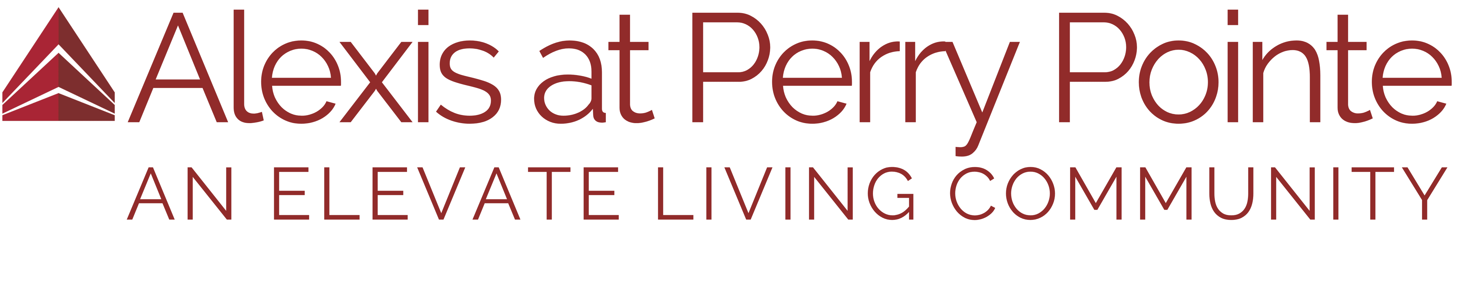 an elevate living community with red text on a green background