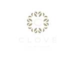 a logo for clove luxury living