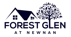 the logo for the forest glen