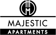 The image is a logo for Majestic Apartments.