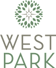 A logo with a compass and the words West Park.