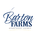 The image is a logo for Barton Farms Apartment Homes.