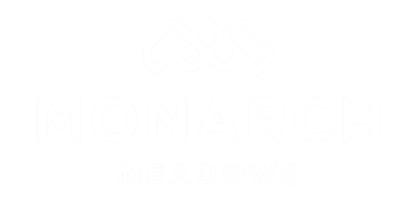 a logo for monarch meadows