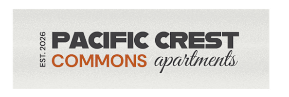 A logo for Pacific Crest Commons apartments is displayed.