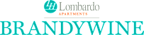 A logo for Lombardo Apartments is displayed above the words "BRANDYWINE".