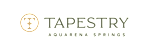 A logo with the text "TAPESTRY" and "AQUARENA SPRINGS" is displayed on a green background.
