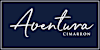 The image displays the word "Aventura" in cursive script, with the word "Cimarron" in smaller print below it.