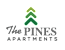 The Pines Apartments logo with a green tree design.
