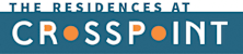 The image is a logo for "The Residences at Crosspoint".