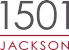 A green and red sign with the number 1501 and the word Jackson.
