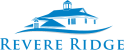 a graphic of a house with a blue roof and the words revere