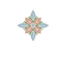 a flower logo on a white background logo