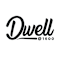 A black and white image of the word "Dwell" with a timestamp of "1600".