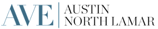 A blue and black logo with the letters AVE.