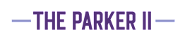 The image displays the title "THE PARKER II" in bold purple letters.