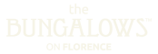 the bungalows on florence logo in green with white background