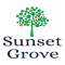 A graphic of a tree with the words Sunset Grove below it.