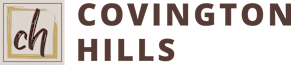 The image displays the words "COVINGTON HILLS" in large, bold letters.
