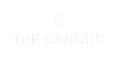 A black and white logo for The Cannon Las Colinas.