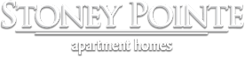 The image is of a logo for Stoney Pointe Apartment Homes.