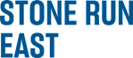 The image displays the words "STONE RUN" in blue text.