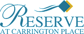 A logo for Reserve at Carrington Place.