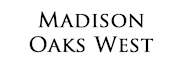 A black and white image with the words "MADISON OAKS WEST" written in bold.