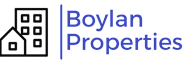 a neon sign that reads boylan properties in the dark