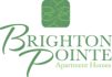 a logo for brighton pointe against a dark background