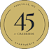 A sign for 45 at Creekside Apartments in Parkville, Missouri.
