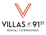 A logo for Villas at 91st rental townhomes.