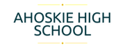 The image displays the name of a school, Ahoskie High School, in bold letters.