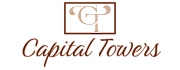 A logo with a capital "T" and "P" in a square, with the words "Capital Towers" written below it.
