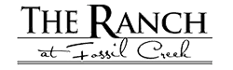 The image shows a text logo with the words "THE RANCH" in large letters.